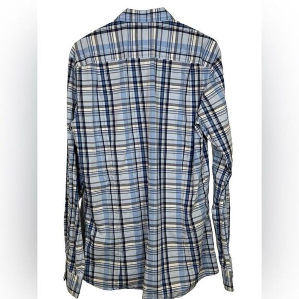 HUGO Hugo Boss Slim Fit size XL men’s shirt blue white plaid - Picture 3 of 7